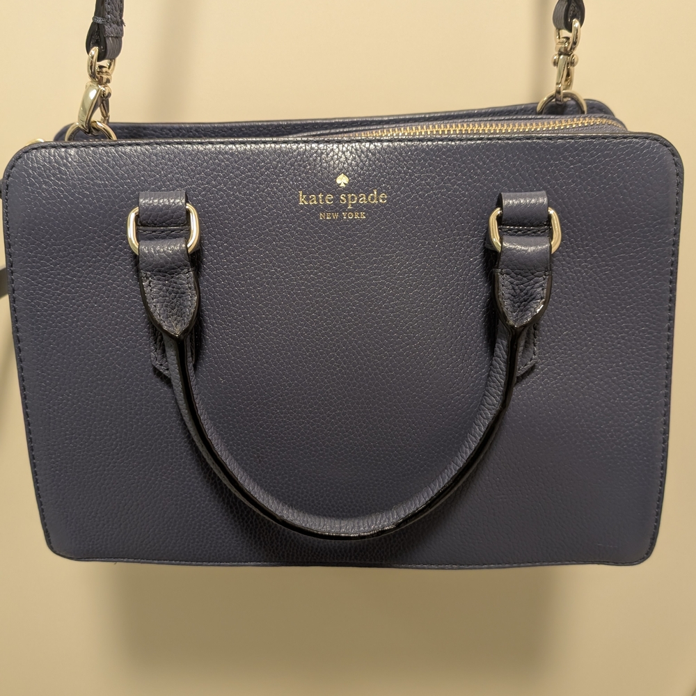 Kate Spade Navy Blue Leather Satchel